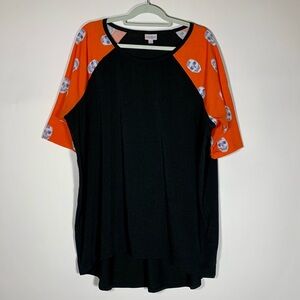 Lularoe Women’s Halloween Skull Gothic Short Sleeve in Black Size Large